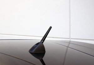 Subaru WRX Shorty Antenna - Perrin Performance - 3in. Mast w/OEM Pivoting Base - `08-`14